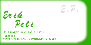 erik peli business card